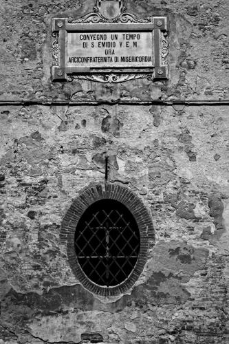 Window with inscription