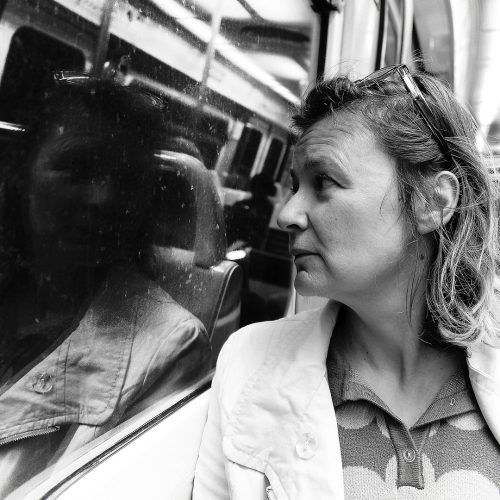 In the subway window