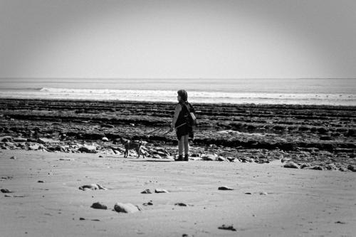 Walkinf on the beach